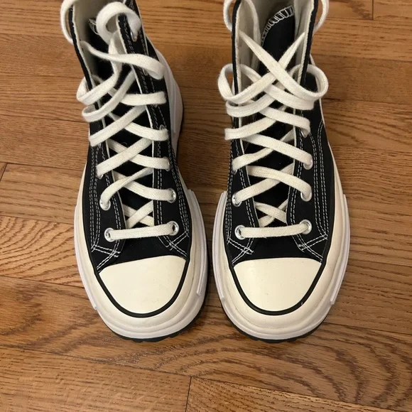 Converse Black and White High-Top Sneakers - Picture 3 of 4